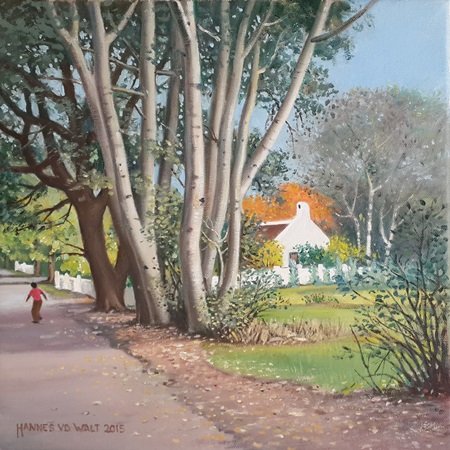 Oil on Stretched CanvasSize: (305x305x16)mmUnframedSOLD 2015 (by Franschhoek Art House)